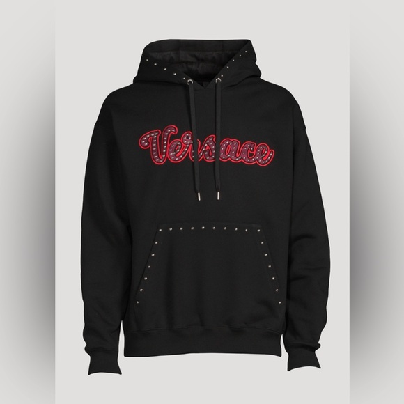 Versace Logo Hoodie Sweatshirt - Picture 1 of 9